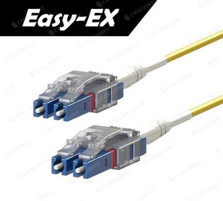 Easy-EX OS2 LC LC Dúplex Cordón Óptico PVC 2M - Cable de fibra LC a LC OS2.